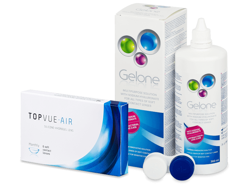 TopVue Air (6 čoček) + roztok Gelone 360 ml - Výhodný balíček