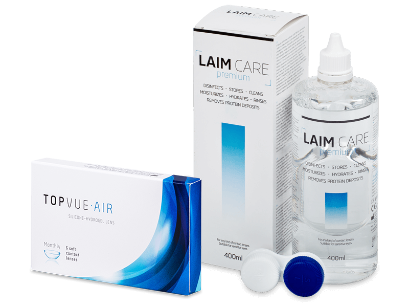 TopVue Air (6 čoček) + roztok Laim-Care 400 ml - Výhodný balíček