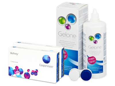 Biofinity (2x 3 čočky) + roztok Gelone 360 ml - Výhodný balíček