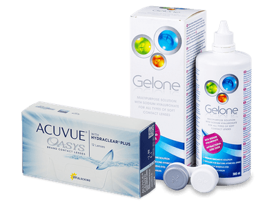 Acuvue Oasys (12 čoček) + roztok Gelone 360 ml