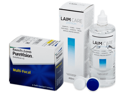PureVision Multi-Focal (6 čoček) + roztok Laim-Care 400 ml