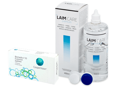 Biomedics 55 Evolution (6 čoček) + roztok Laim-Care 400 ml