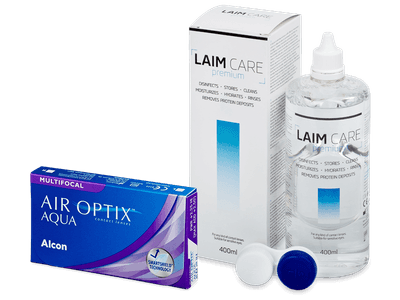 Air Optix Aqua Multifocal (6 čoček) + roztok Laim-Care 400 ml