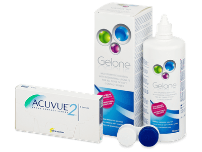 Acuvue 2 (6 čoček) + roztok Gelone 360 ml