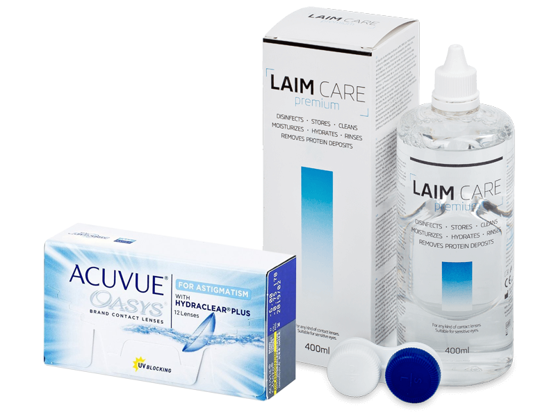 Acuvue Oasys for Astigmatism (12 čoček) + roztok Laim-Care 400 ml - Výhodný balíček