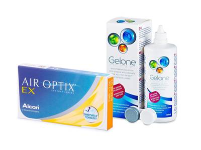 Air Optix EX (3 čočky) + roztok Gelone 360 ml - Předchozí design