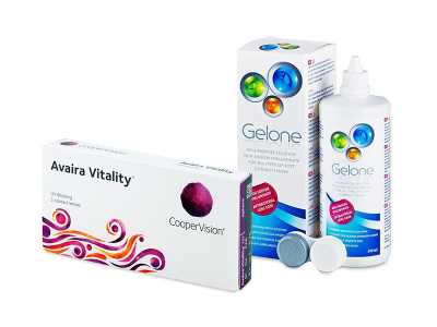 Avaira Vitality (3 čočky) + roztok Gelone 360 ml