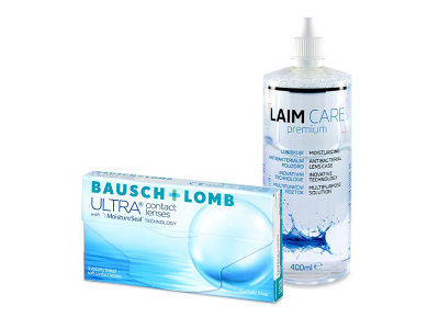 Bausch + Lomb ULTRA (3 čočky) + roztok Laim-Care 400 ml