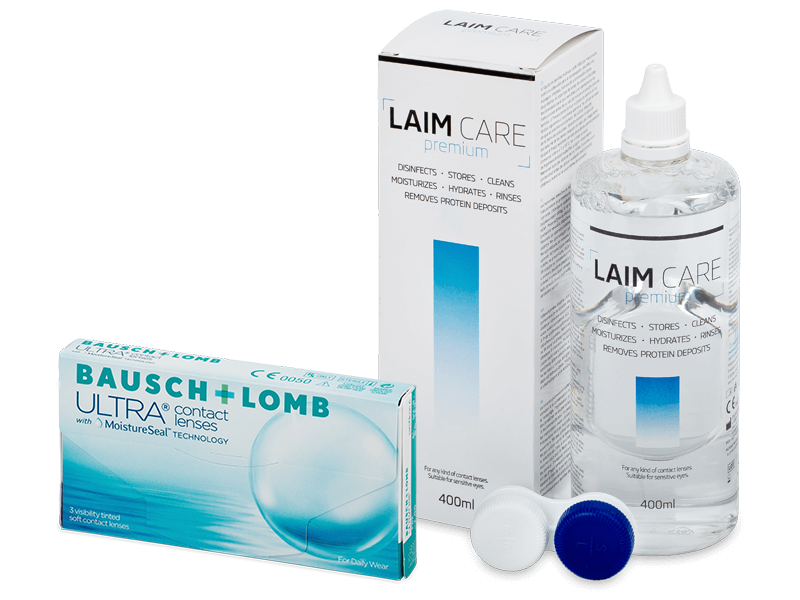 Bausch + Lomb ULTRA (3 čočky) + roztok Laim-Care 400 ml - Výhodný balíček