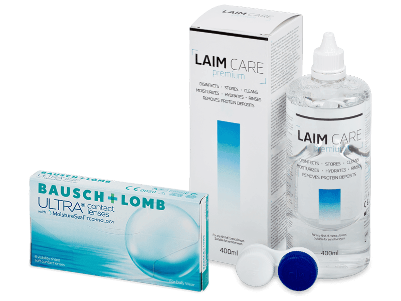 Bausch + Lomb ULTRA (6 čoček) + roztok Laim Care 400 ml - Výhodný balíček