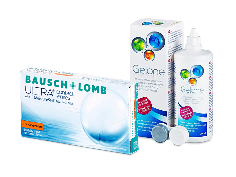 Bausch + Lomb ULTRA for Astigmatism (6 čoček) + roztok Gelone 360 ml