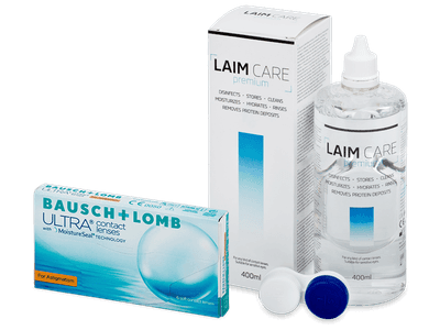 Bausch + Lomb ULTRA for Astigmatism (6 čoček) + roztok Laim Care 400 ml