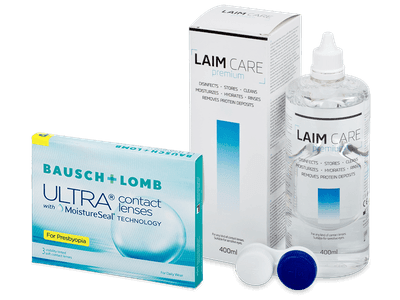 Bausch + Lomb ULTRA for Presbyopia (3 čočky) + roztok Laim Care 400 ml