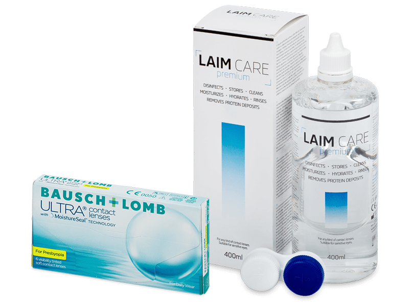 Bausch + Lomb ULTRA for Presbyopia (6 čoček) + roztok Laim Care 400 ml - Výhodný balíček