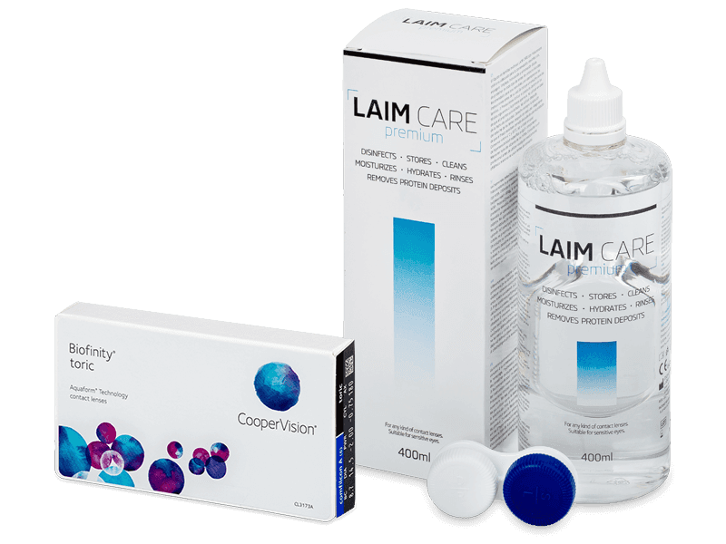 Biofinity Energys (6 čoček) + roztok Laim Care 400 ml - Výhodný balíček
