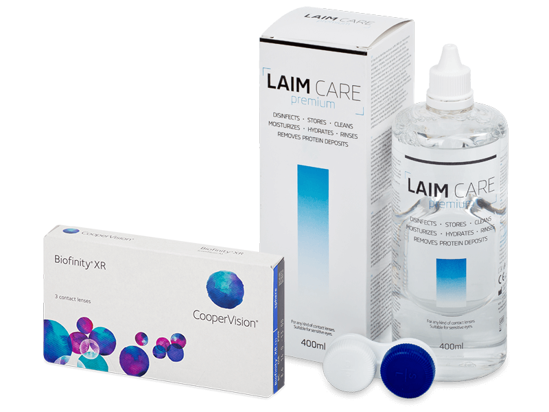 Biofinity XR (3 čočky) + roztok Laim Care 400 ml - Výhodný balíček