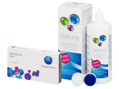 Biofinity XR Toric (3 čočky) + roztok Gelone 360 ml