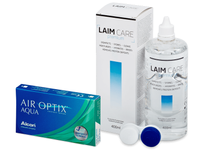 Air Optix Aqua (6 čoček) + roztok Laim-Care 400 ml
