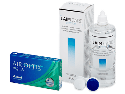 Air Optix Aqua (6 čoček) + roztok Laim-Care 400 ml