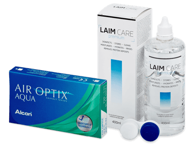 Air Optix Aqua (6 čoček) + roztok Laim Care 400 ml