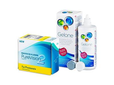 PureVision 2 for Presbyopia (6 čoček) + roztok Gelone 360 ml - Předchozí design