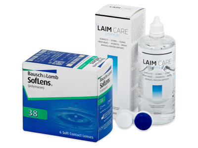 SofLens 38 (6 čoček) + roztok Laim-Care 400 ml - Výhodný balíček