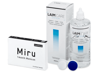 Miru 1month Menicon multifocal (6 čoček) + roztok Laim Care 400 ml