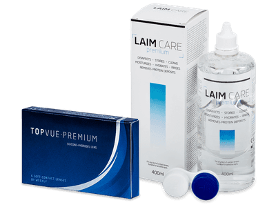 TopVue Premium (6 čoček) + roztok Laim-Care 400 ml
