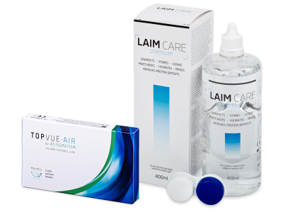 TopVue Air for Astigmatism (3 čočky) + roztok Laim-Care 400 ml
