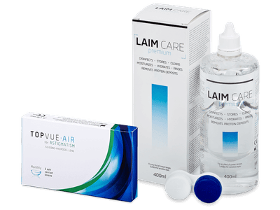 TopVue Air for Astigmatism (3 čočky) + roztok Laim-Care 400 ml