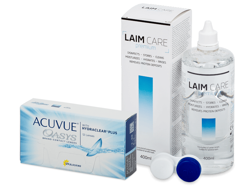 Acuvue Oasys (12 čoček) + roztok Laim-Care 400 ml - Výhodný balíček