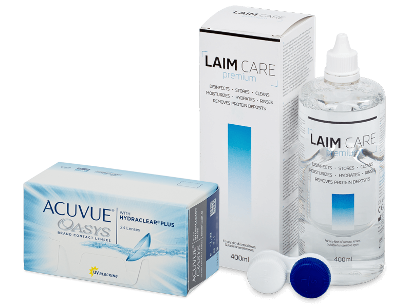 Acuvue Oasys (24 čoček) + roztok Laim-Care 400 ml - Výhodný balíček