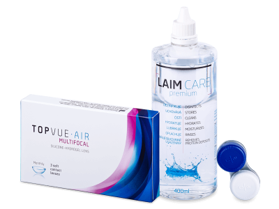 TopVue Air Multifocal (3 čočky) + roztok Laim-Care 400 ml