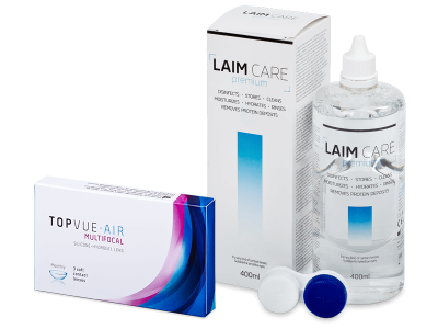 TopVue Air Multifocal (3 čočky) + roztok Laim-Care 400 ml