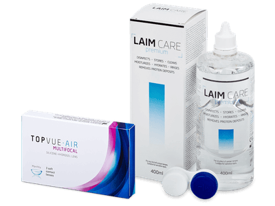 TopVue Air Multifocal (3 čočky) + roztok Laim-Care 400 ml