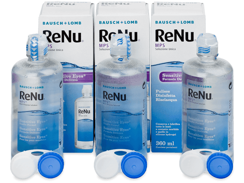 Roztok ReNu MPS Sensitive Eyes 3x 360 ml - Výhodné trojbalení roztoku