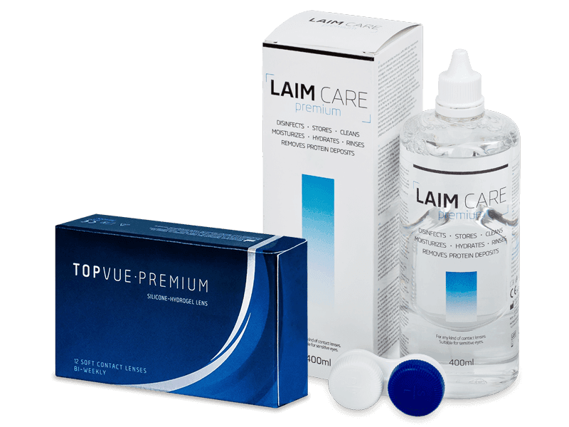 TopVue Premium (12 čoček) + roztok Laim Care 400 ml - Výhodný balíček