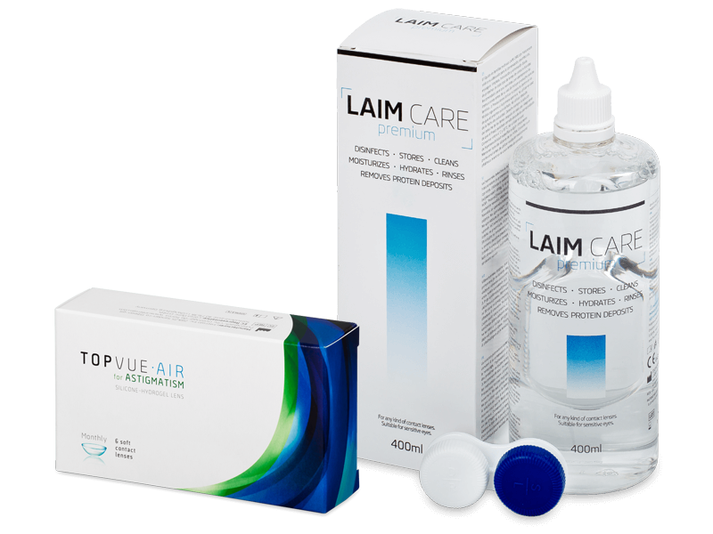 TopVue Air for Astigmatism (6 čoček) + roztok Laim-Care 400 ml - Výhodný balíček