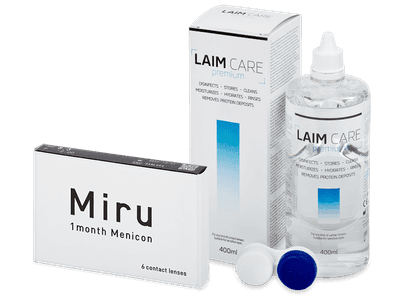 Miru 1month Menicon (6 čoček) + roztok Laim-Care 400 ml