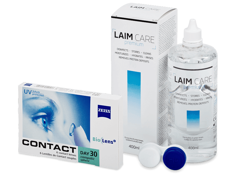 Carl Zeiss Contact Day 30 Compatic (6 čoček) + roztok Laim-Care 400 ml - Výhodný balíček
