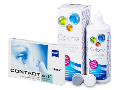 Carl Zeiss Contact Day 30 Compatic (6 čoček) + roztok Gelone 360 ml - Výhodný balíček
