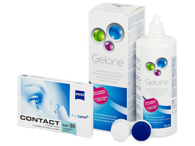 Carl Zeiss Contact Day 30 Compatic (6 čoček) + roztok Gelone 360 ml - Výhodný balíček