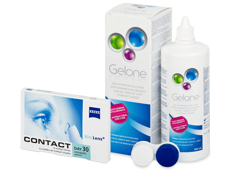 Carl Zeiss Contact Day 30 Compatic (6 čoček) + roztok Gelone 360 ml - Výhodný balíček