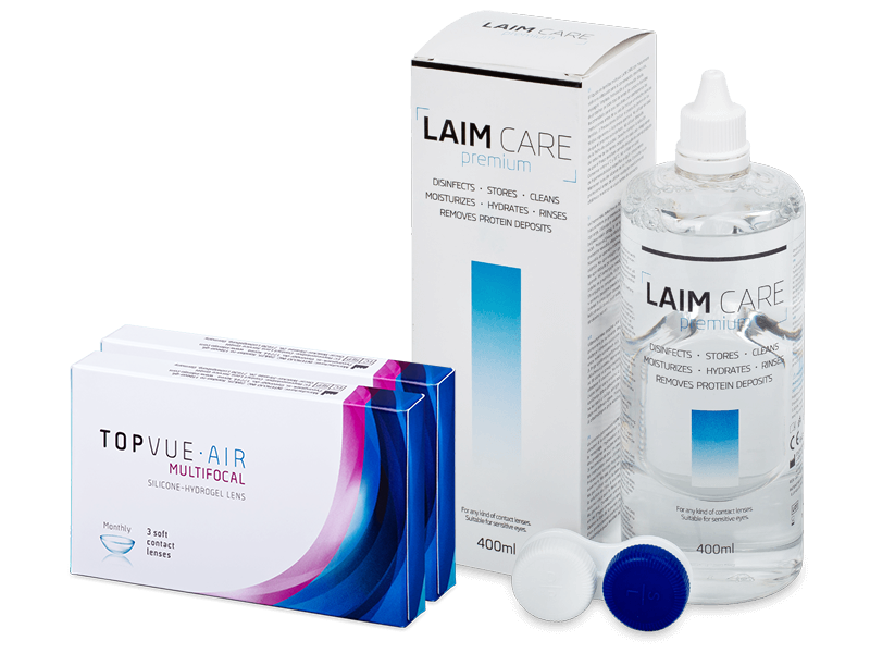 TopVue Air Multifocal (6 čoček) + roztok Laim-Care 400 ml - Výhodný balíček