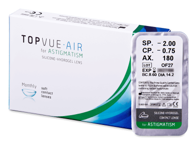 TopVue Air for Astigmatism (1 čočka) - Torické kontaktní čočky