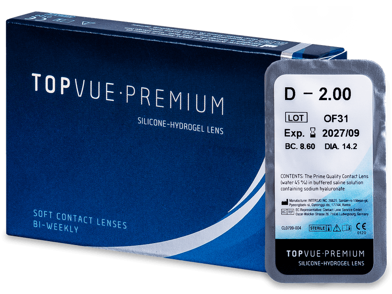TopVue Premium (1 čočka) - Čtrnáctidenní kontaktní čočky