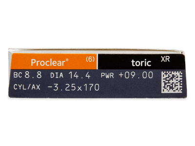 Proclear Toric XR (6 čoček) - Náhled parametrů čoček