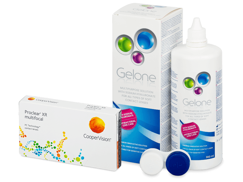 Proclear Multifocal XR (6 čoček) + roztok Gelone 360 ml - Výhodný balíček