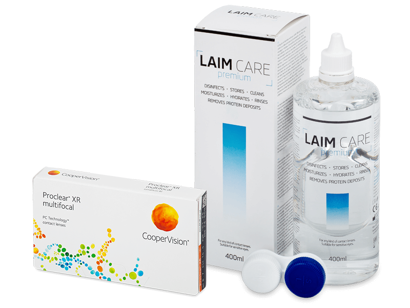 Proclear Multifocal XR (6 čoček) + roztok Laim-Care 400 ml - Výhodný balíček