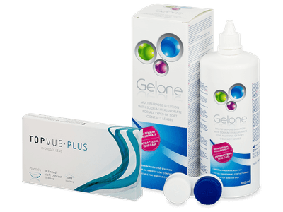 TopVue Plus (6 čoček) + roztok Gelone 360 ml